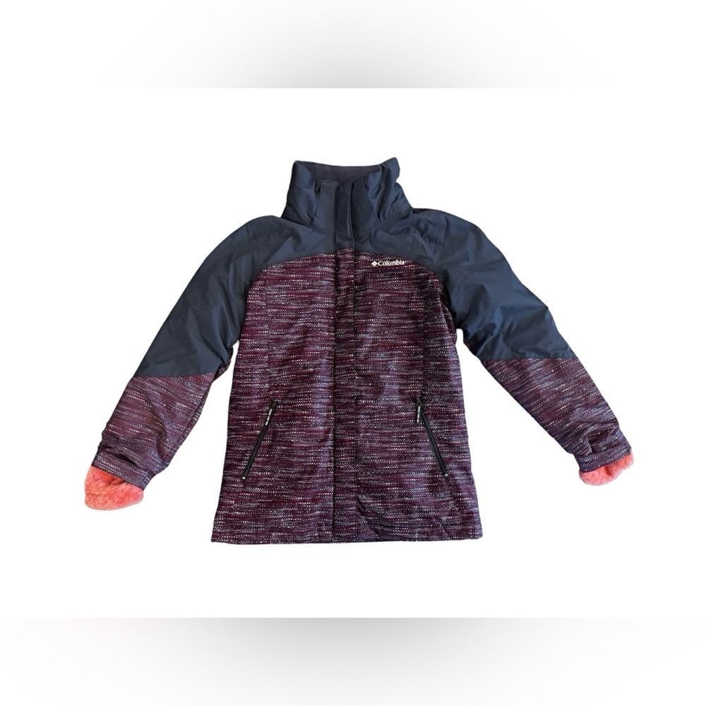 Columbia Girls Warm Snow Interchange Purple Pink Jacket Omni-Heat Sz Large 14/16